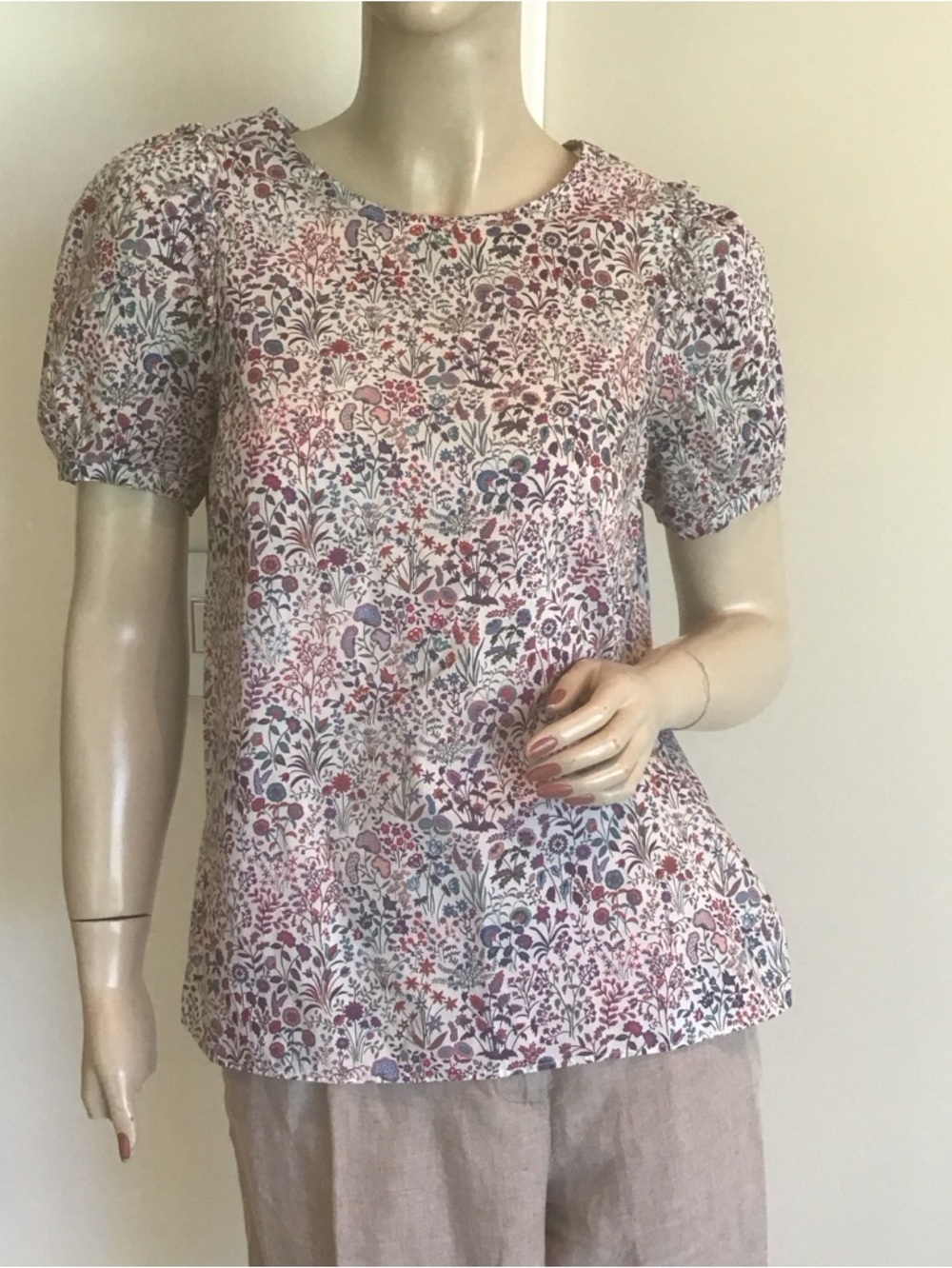 J Crew x Liberty London Fabric Floral 100% Cotton Puff Sleeve Blouse Shirt‎ XS